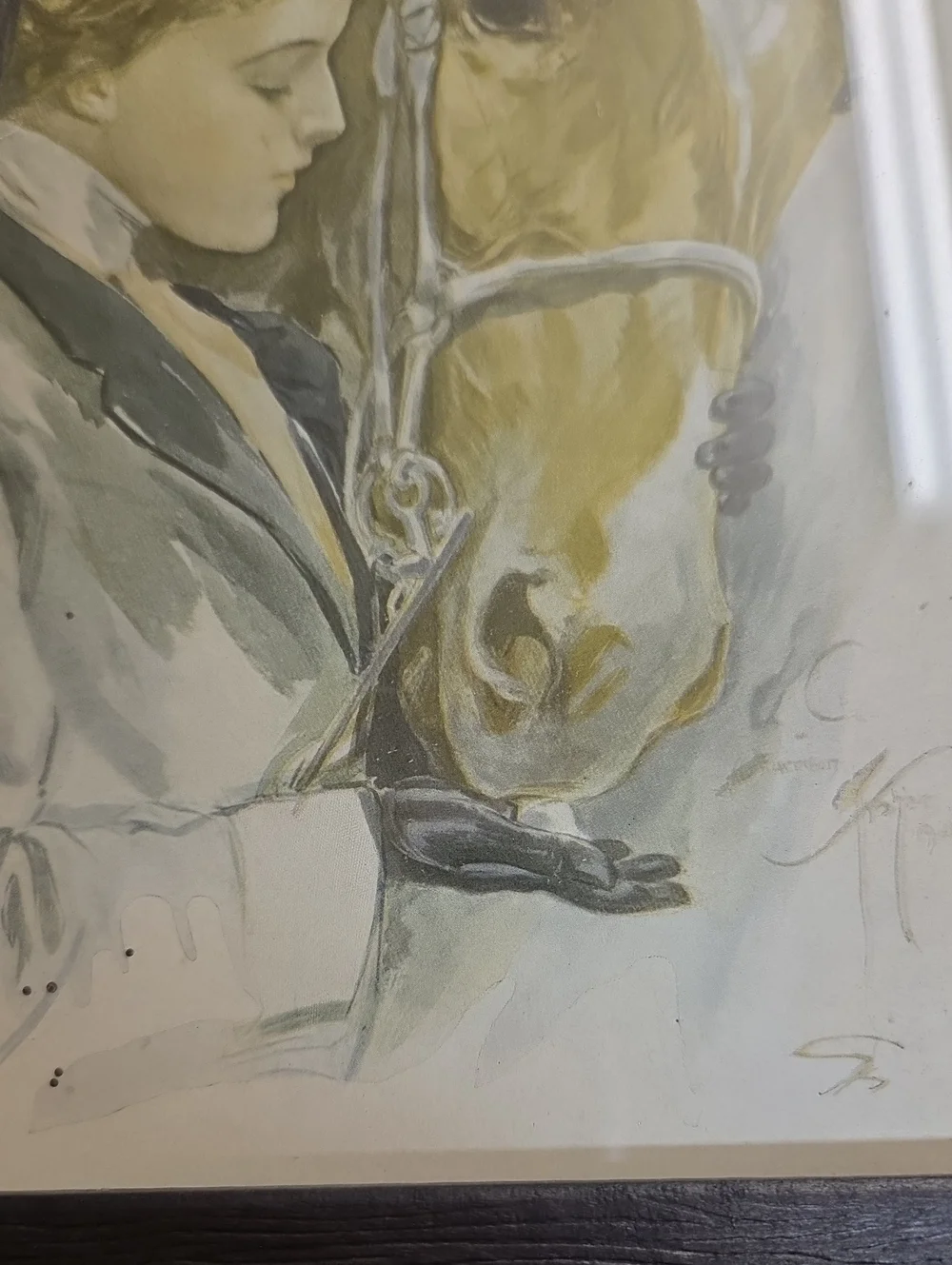Vtg Framed Print Of 